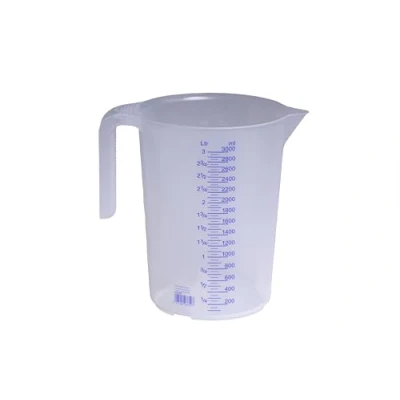Immagine di hünersdorff Caraffa graduata da 3.000 ml, PP, 2 scale Manico aperto, trasparente, impilabile
