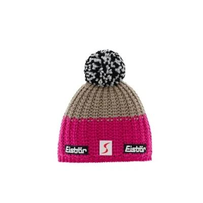 Immagine di Eisbär Berretto con Pompon Refocus Skipool Beanie in Lana Invernale Taglia Unica Pink