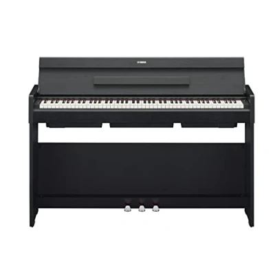 Immagine di Yamaha ARIUS YDP S35 Digital Piano Pianoforte Digitale da Casa per Dilettanti, Design Moderno ed Elegante, Suonabilità Autentica del Acustico, Nero