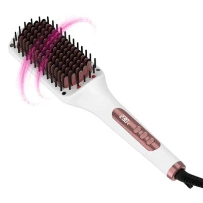 Immagine di Solac Spazzola Lisciante Expert Ion Brush 65W 3D Rivestimento Ceramico Tecnologia Ionica 6 Livelli Temperatura Schermo Elettronico Spegnimento Automatico Cavo 360º