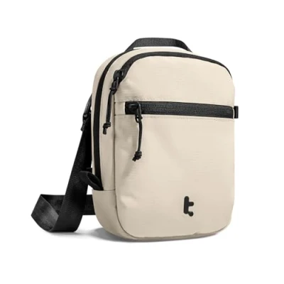 Immagine di tomtoc Borsa a Tracolla Antifurto, Portadocumenti con Protezione RFID da Viaggio Bloccabile Zip Sicura, Contiene 4 6 Passaporti, Multi Tasche per Carte Organizzatore Uomini e Donne