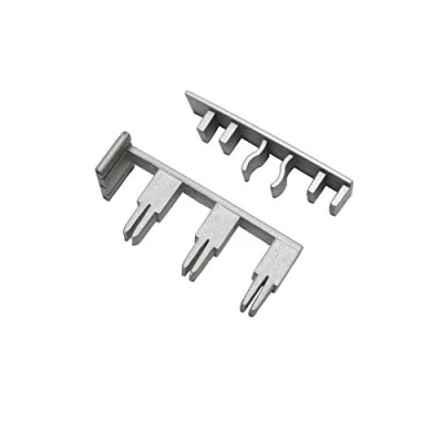 Immagine di GARDINIA Pezzo terminale con intaglio per 3 binari, 2 pezzi, serie Atlanta, plastica, argento
