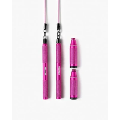 Immagine di Velites Cyclone Corda per saltare ultra leggera in alluminio, colore: rosa, girevole a 360, con doppio cuscinetto, ideale e triplo salto, crossover wods avanzati