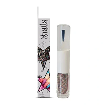 Immagine di Snails 510219 Smalto glitterato per bambini 2 in 1, colorato, top coat &amp; glitter, formula peel off, sfoderabile, a base d&#039;acqua, innocuo, vegano
