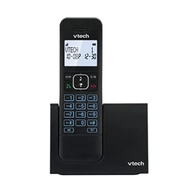 Immagine di VTech LS1000 telefono cordless Casa con vivavoce, fisso DECT, doppia ricarica, identificatore di chiamata/attesa, display e tastiera retroilluminati, modalità ECO, 50 Rubrica nomi numeri
