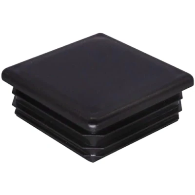 Immagine di SKIR&#039;CO tappi quadrati in plastica, 60 x mm, per tubi opachi, inserti quadrati, pali recinzioni, colore nero RAL 9005, 24 pezzi