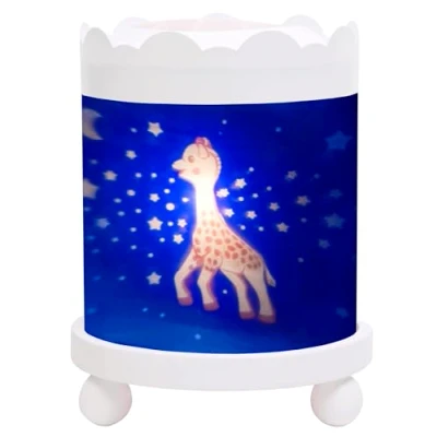 Immagine di Trousselier 43M63W Lampada da Comodino con Proiettore Girevole Motivo Giraffa Sophie, Bianco