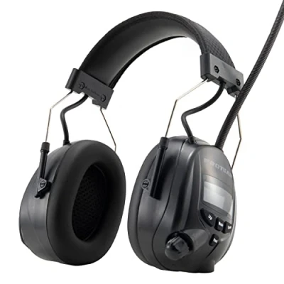 Immagine di Cuffie antirumore Inf Protear Bluetooth DAB + / FM, con batteria al litio ricaricabile di grande capacità, per officina, giardino, falciatura, segatura, edilizia, guida trattori, SNR 30dB