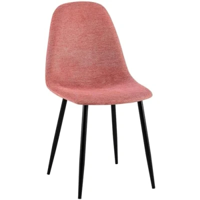 Immagine di CLP Sedia Da Cucina Napier Imbottita I Fodera A Scelta Similpelle Tessuto O Velluto Telaio ResistenteIn Metallo, Colore:arancione, Materiale:Stoffa
