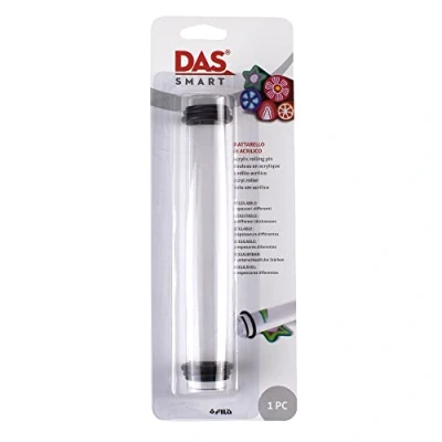 Immagine di DAS Smart Accessories Mattarello per Pasta da Modellare, Colore Nero e Trasparente, Acrylic Roller, 323000.0