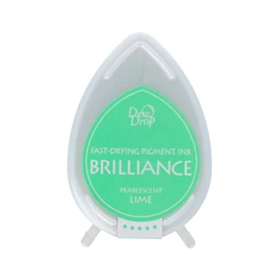Immagine di Tsukineko Pearlescent Lime a Goccia Brilliance per Inchiostro, Colore: Verde, Materiale Sintetico, Green, 5 x 3.3 2.1 cm