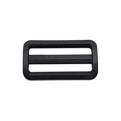 Immagine di Fibbia in plastica da 5,1 cm, chiusura regolabile, colore nero, confezione 5