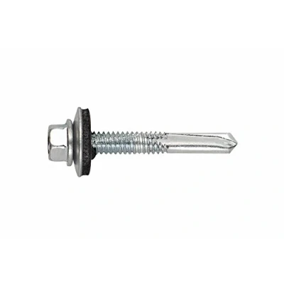Immagine di Index AUTO16532 Vite fascio punta n 5 testa esagonale con rondella P 16 zincata 5,5 x 32