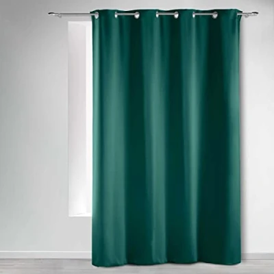 Immagine di Douceur d&#039;Intérieur, Tenda oscurante con occhielli, 135 x 240 cm, colore smeraldo