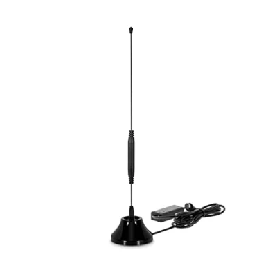 Immagine di TechniSat DIGIFLEX TT5 Antenna ad Asta DVB T/Dab+/UKW con Amplificatore Integrato (Filtro Te, Base Magnetica, da 26 Db), Colore: Nero