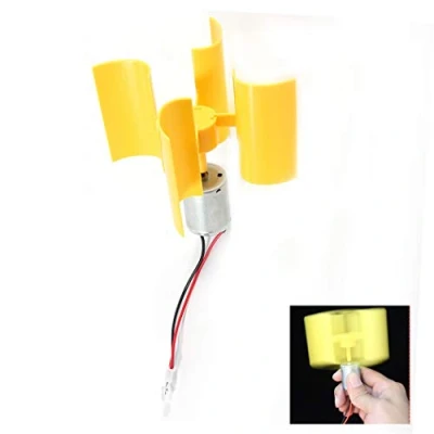 Immagine di Jadeshay generatore di energia eolica Mini turbine eoliche Kit eolico verticale Modello didattico fai da te, Giallo