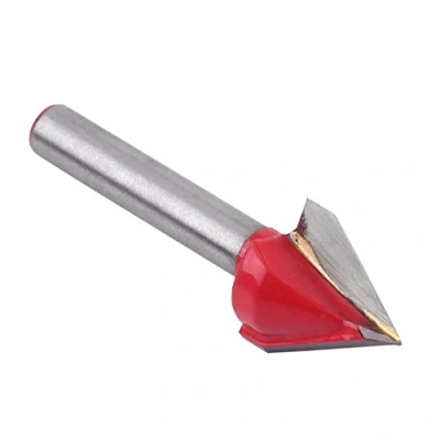 Immagine di 1 pz Fare Router In Acciaio Al Tungsteno CNC Groove Bit Sharp V Utensile Da Taglio Carburo 6mm Shank Lavorazione Del Legno Taglio(60 gradi)
