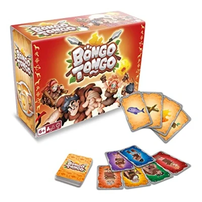 Immagine di PLAY FUN BY IMC TOYS Bongo Tongo Gioco di carte strategico a tema preistorico per bambini e bambine +6 Anni Da 2 6 giocatori