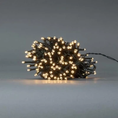 Immagine di NEDIS Luci decorative, spago, 192 LED, bianco caldo, 14,40 m, effetti di luce: 7, interni ed esterni, funzionamento a batteria