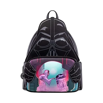 Immagine di Loungefly Disney Star Wars Darth Dath Vader Backpack Esclusiva Amazon Sacchetto Carino da Collezione Idea Regalo Merchandising Ufficiale per i Ragazzi, Ragazze Uomini e Donne