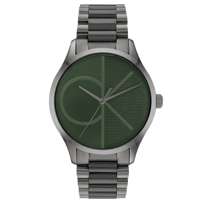 Immagine di Calvin Klein 3H TWO TONE CG SS Sunray DIAL Orologio grau grün grau, Uomo, Taglia: One Size,