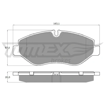 Immagine di TOMEX brakes TX 15 86 Kit pastiglie freno Assale anteriore Predisposto per contatto segnalazione usura IVECO: DAILY 6 Pritsche/Fahrgestell, 4