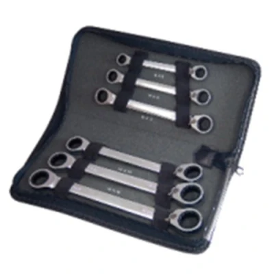 Immagine di KS TOOLS 503.4580 Serie di chiavi a cricco doppie poligonali 72 19, 8 Acciaio al cromo vanadio