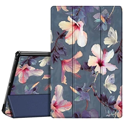 Immagine di FINTIE Custodia Cover per Lenovo Tab M10 Plus (3a Gen) 10.6&quot; 2022 TB125/TB128, Sottile Leggera Case Protettiva con Auto Sonno/Sveglia Gen 3 Tablet, Hibiscus