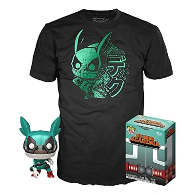 Immagine di Funko Set Figura Pop &amp; Tee My Hero Academia Deku with Helmet, 122210