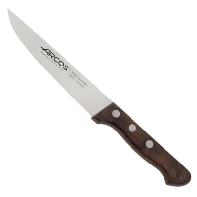 Immagine di Arcos Serie Atlantico Coltello Cucina Lama Acciaio Inossidabile Nitrum 135 mm Manico Legno Palissandro Colore Marrone