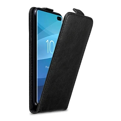 Immagine di Cadorabo Custodia per Samsung Galaxy S10 PLUS in NERO DI NOTTE Protezione Stile Flip con Chiusura Magnetica Case Cover Wallet Book Etui