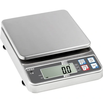 Immagine di Kern FOB 3K1 Bilancia per lettere Portata max. 3 kg Risoluzione 1 g rete elettrica, a batteria ricaricabile Argento