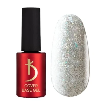 Immagine di Kodi Professional Base Coat Smalto Semipermanente Unghie Gel Cover Transparente Crystal Drops Reflective Flakes 01 Smalti Semipermanenti per Scintillio UV LED 7 ml