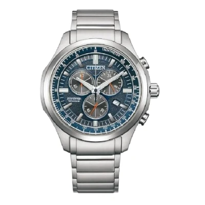 Immagine di Citizen Orologio Cronografo al Quarzo Giapponese Uomo con Cinturino in Titanio AT2530 85L
