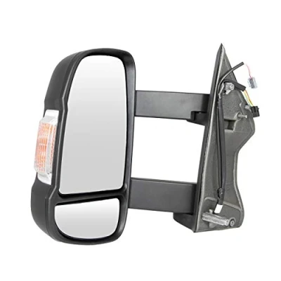Immagine di specchio retrovisore esterno Spj E 2369 Sx zigrinato bianco elettrico convesso, termico, con sensore temperatura, Braccio lungo per veicolo c