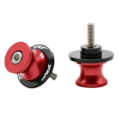 Immagine di 2 pcs M6 Nottolini Assen Swingarm Spool Screw 6mm Per YZF R1 R3 R6 R6S R25 R125 600R (Rosso)