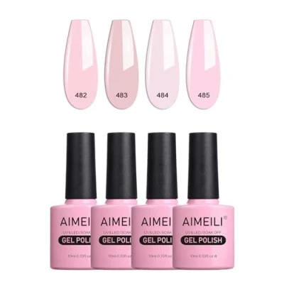 Immagine di AIMEILI Smalto Semipermanente in Gel UV LED Soak Off Smalti per Unghie Manicure Colorati Set 4 x 10 ml Numero 27