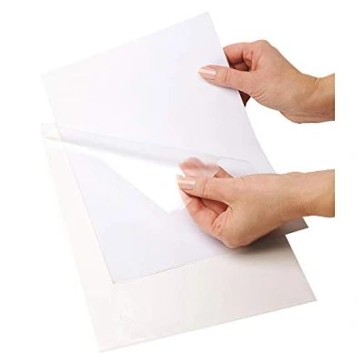 Immagine di Confezione da 50 buste portadocumenti in plastica trasparente formato A4, apertura superiore e laterale, 100 micron, polipropilene, per documenti presentazioni