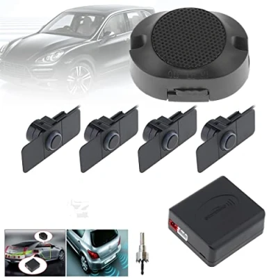 Immagine di sensori di parcheggio auto Reverse backup radar System assistenza originale Flat con ali（nero）