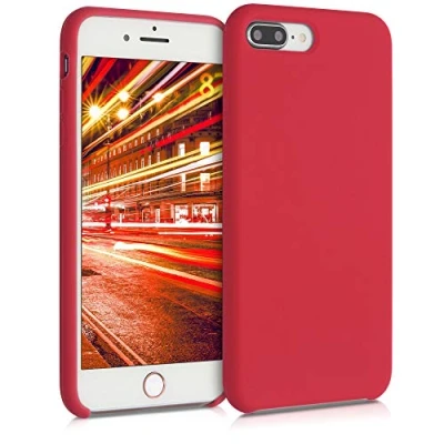 Immagine di kwmobile Cover per Apple iPhone 7 Plus/iPhone 8 Plus Custodia Back Case Smartphone in Silicone TPU Protezione Gommata rosso classico