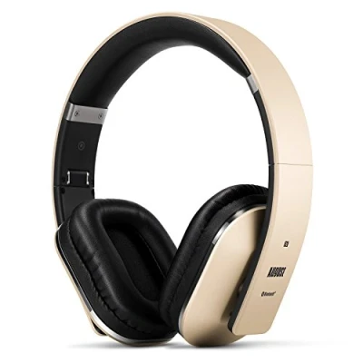 Immagine di August EP650, Cuffie Bluetooth Senza Fili v4.2, Auricolare Wireless Sterero Headphones con NFC aptX, Compatibile Android Apple, Oro