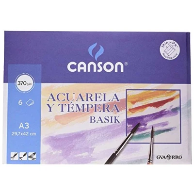 Immagine di Canson A3 370 g 6 pagine Minipack per acquerelli