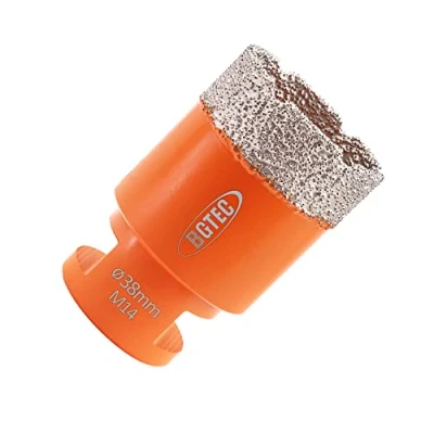 Immagine di BGTEC Punte per trapano diamantate a secco da 38 mm con filettatura M14 piastrelle in pietra di porcellana Mattone marmo ceramico