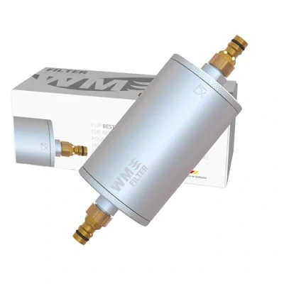 Immagine di WM aquatec Filtro di riempimento con a Carbone Attivo per la prefiltrazione Durante Il del Serbatoio dell&#039;Acqua Dolce Camper, Caravan e Barche filtra efficacemente Lo Sporco