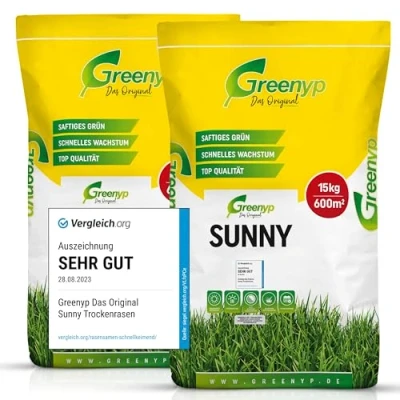Immagine di Greenyp® Sunny I erba secca resistente alla siccità, 20 kg per 800 m², semi di erba, seme prato, semina rapida