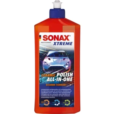 Immagine di SONAX XTREME Ceramic Polish All in One (500 ml) per auto elimina i graffi su vernici opache, resistenti alle intemperie e non curate, art. 02472000