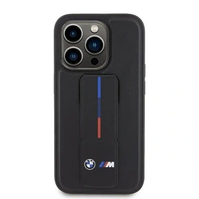 Immagine di CG Mobile BMW Custodia in Pelle con Supporto Antiscivolo per iPhone 15 PRO, Colore: Nero
