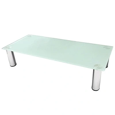 Immagine di Melko supporto in vetro per TV rialzo schermo vetro, computer portatile, portata 30 kg