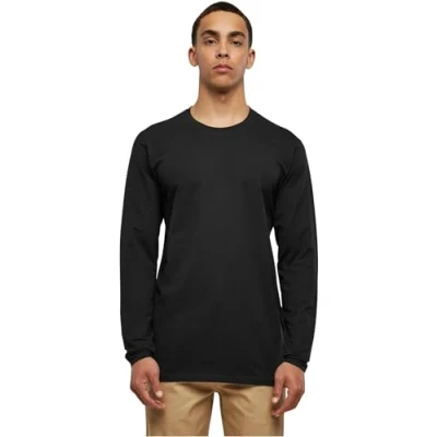 Immagine di Urban Classics Stretch Terry Maglietta a manica lunga, Uomo, Taglia: XL, Black
