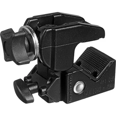 Immagine di Manfrotto 035BN Morsetto Serie Super Clamp, Massima Capacità di Carico 15 Kg per Binocolo in Alluminio, Nero